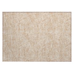Machine Washable Indoor/Outdoor Chantille ACN2648 Orange 1'8" x 2'6" Rug