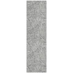 Machine Washable Indoor/Outdoor Chantille ACN2648 Gray 2'3" x 7'6" Runner Rug