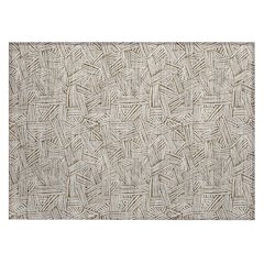 Machine Washable Indoor/Outdoor Chantille ACN2648 Brown 1'8" x 2'6" Rug