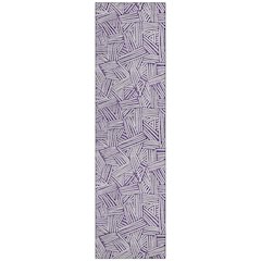 Machine Washable Indoor/Outdoor Chantille ACN2648 Purple 2'3" x 7'6" Runner Rug