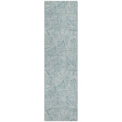 Machine Washable Indoor/Outdoor Chantille ACN2648 Teal 2'3" x 7'6" Runner Rug