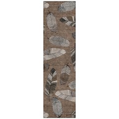 Machine Washable Indoor/Outdoor Chantille ACN2649 Brown 2'3" x 7'6" Runner Rug