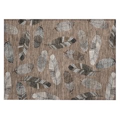 Machine Washable Indoor/Outdoor Chantille ACN2649 Brown 1'8" x 2'6" Rug