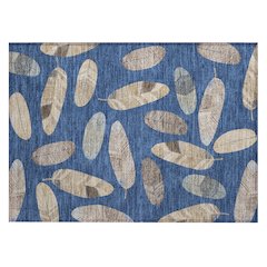 Machine Washable Indoor/Outdoor Chantille ACN2649 Blue 1'8" x 2'6" Rug