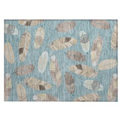 Machine Washable Indoor/Outdoor Chantille ACN2649 Teal 1'8" x 2'6" Rug