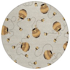 Machine Washable Indoor/Outdoor Chantille ACN2650 Brown 8' x 8' Round Rug