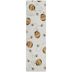 Machine Washable Indoor/Outdoor Chantille ACN2650 Ivory 2'3" x 7'6" Runner Rug