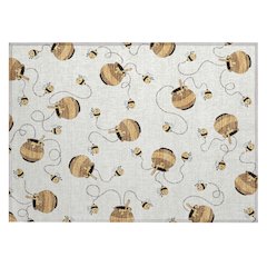Machine Washable Indoor/Outdoor Chantille ACN2650 Ivory 1'8" x 2'6" Rug