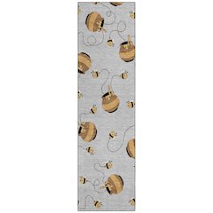Machine Washable Indoor/Outdoor Chantille ACN2650 Gray 2'3" x 7'6" Runner Rug