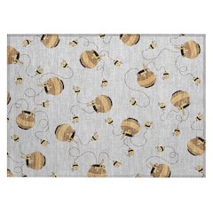 Machine Washable Indoor/Outdoor Chantille ACN2650 Gray 1'8" x 2'6" Rug