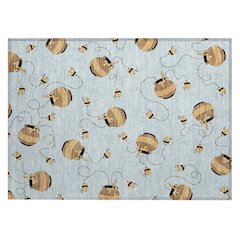 Machine Washable Indoor/Outdoor Chantille ACN2650 Blue 1'8" x 2'6" Rug