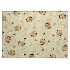 Machine Washable Indoor/Outdoor Chantille ACN2650 Gold 1'8" x 2'6" Rug