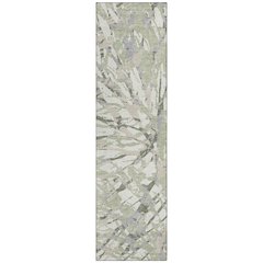 Machine Washable Indoor/Outdoor Chantille ACN2651 Green 2'3" x 7'6" Runner Rug