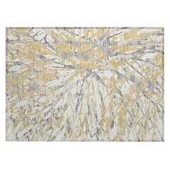 Machine Washable Indoor/Outdoor Chantille ACN2651 Gold 1'8" x 2'6" Rug