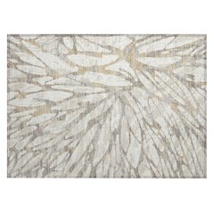 Machine Washable Indoor/Outdoor Chantille ACN2651 Ivory 1'8" x 2'6" Rug