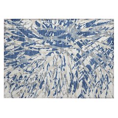 Machine Washable Indoor/Outdoor Chantille ACN2651 Blue 1'8" x 2'6" Rug