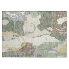 Machine Washable Indoor/Outdoor Chantille ACN2652 Green 1'8" x 2'6" Rug