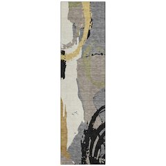 Machine Washable Indoor/Outdoor Chantille ACN2652 Gray 2'3" x 7'6" Runner Rug