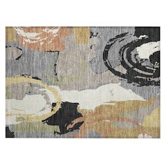 Machine Washable Indoor/Outdoor Chantille ACN2652 Gray 1'8" x 2'6" Rug