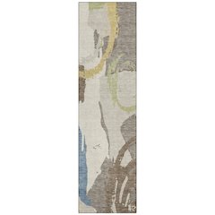 Machine Washable Indoor/Outdoor Chantille ACN2652 Brown 2'3" x 7'6" Runner Rug