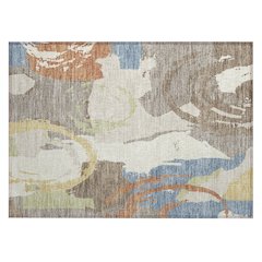 Machine Washable Indoor/Outdoor Chantille ACN2652 Brown 1'8" x 2'6" Rug