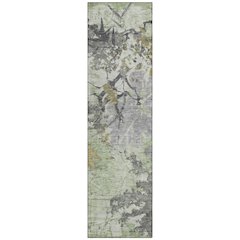 Machine Washable Indoor/Outdoor Chantille ACN2654 Green 2'3" x 7'6" Runner Rug