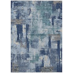 Machine Washable Indoor/Outdoor Chantille ACN2655 Blue 2'6" x 3'10" Rug