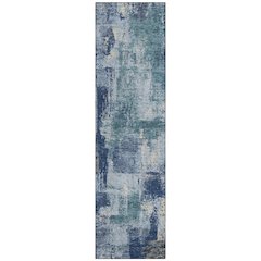 Machine Washable Indoor/Outdoor Chantille ACN2655 Blue 2'3" x 7'6" Runner Rug