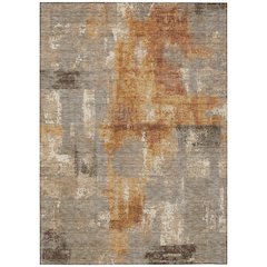 Machine Washable Indoor/Outdoor Chantille ACN2655 Brown 2'6" x 3'10" Rug