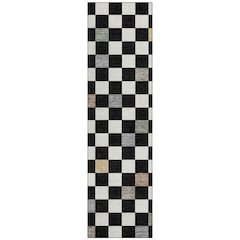 Machine Washable Indoor/Outdoor Chantille ACN2656 Black 2'3" x 7'6" Runner Rug