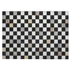 Machine Washable Indoor/Outdoor Chantille ACN2656 Black 1'8" x 2'6" Rug