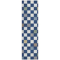 Machine Washable Indoor/Outdoor Chantille ACN2656 Blue 2'3" x 7'6" Runner Rug
