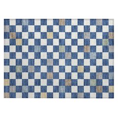 Machine Washable Indoor/Outdoor Chantille ACN2656 Blue 1'8" x 2'6" Rug
