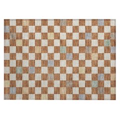 Machine Washable Indoor/Outdoor Chantille ACN2656 Orange 1'8" x 2'6" Rug