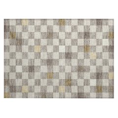 Machine Washable Indoor/Outdoor Chantille ACN2656 Brown 1'8" x 2'6" Rug