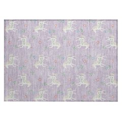 Machine Washable Indoor/Outdoor Chantille ACN2657 Purple 1'8" x 2'6" Rug