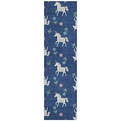 Machine Washable Indoor/Outdoor Chantille ACN2657 Blue 2'3" x 7'6" Runner Rug