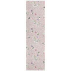 Machine Washable Indoor/Outdoor Chantille ACN2657 Pink 2'3" x 7'6" Runner Rug