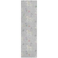 Machine Washable Indoor/Outdoor Chantille ACN2657 Gray 2'3" x 7'6" Runner Rug
