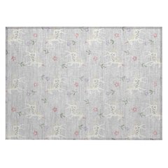 Machine Washable Indoor/Outdoor Chantille ACN2657 Gray 1'8" x 2'6" Rug
