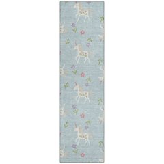 Machine Washable Indoor/Outdoor Chantille ACN2657 Blue 2'3" x 7'6" Runner Rug