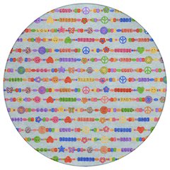 Machine Washable Indoor/Outdoor Chantille ACN2658 Blue 8' x 8' Round Rug