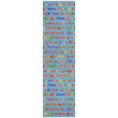 Machine Washable Indoor/Outdoor Chantille ACN2658 Teal 2'3" x 7'6" Runner Rug