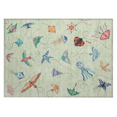 Machine Washable Indoor/Outdoor Chantille ACN2659 Green 1'8" x 2'6" Rug