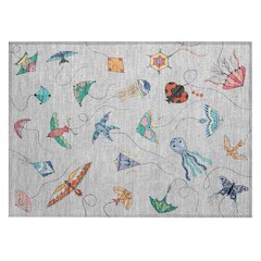 Machine Washable Indoor/Outdoor Chantille ACN2659 Gray 1'8" x 2'6" Rug