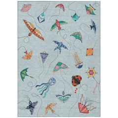 Machine Washable Indoor/Outdoor Chantille ACN2659 Blue 2'6" x 3'10" Rug
