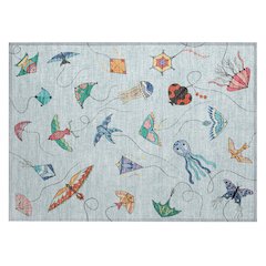 Machine Washable Indoor/Outdoor Chantille ACN2659 Blue 1'8" x 2'6" Rug