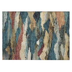 Machine Washable Indoor/Outdoor Chantille ACN2660 Black 1'8" x 2'6" Rug