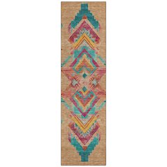 Machine Washable Indoor/Outdoor Chantille ACN2661 Orange 2'3" x 7'6" Runner Rug