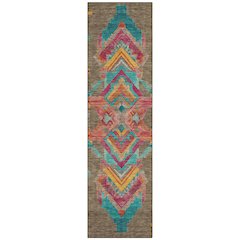 Machine Washable Indoor/Outdoor Chantille ACN2661 Brown 2'3" x 7'6" Runner Rug